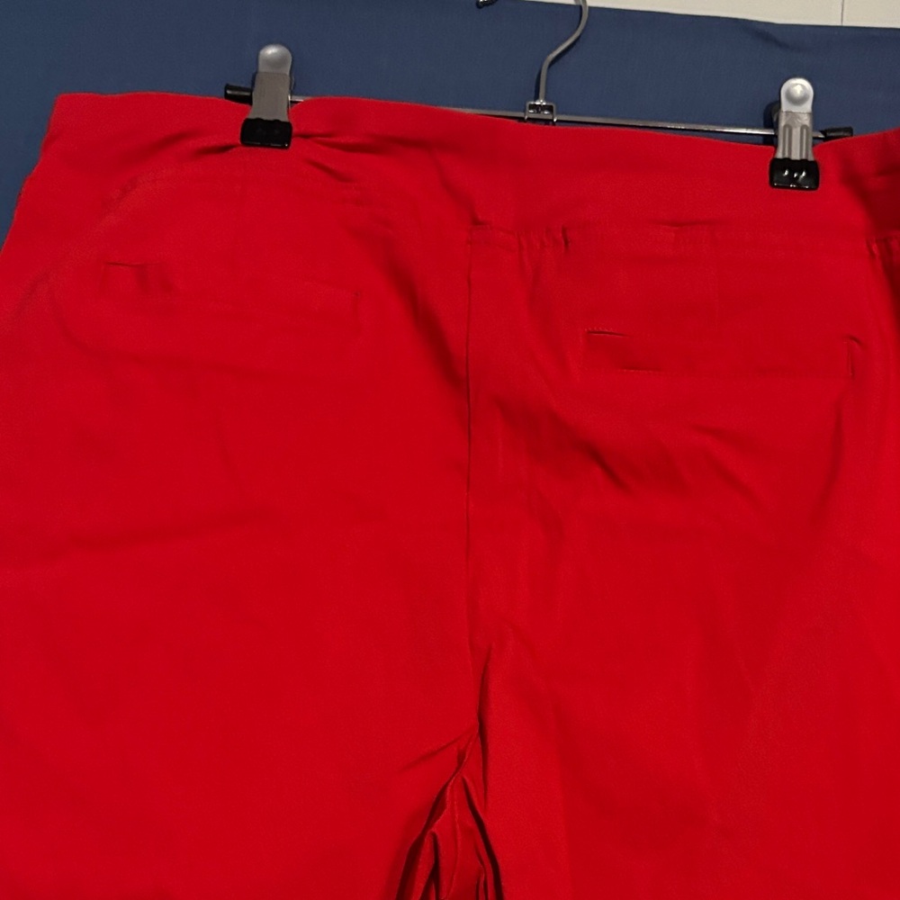 Carolina Belle Vibrant Red Ankle Ponte Pants - Picture 2 of 5